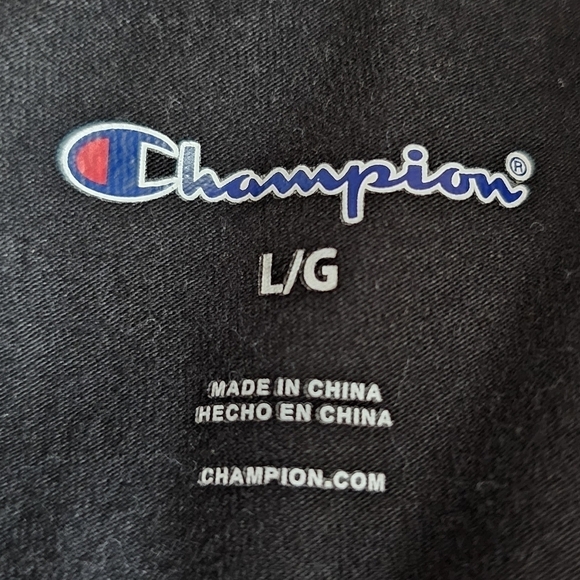 Champion cotton blend black graphic leggings Size L - Picture 5 of 6